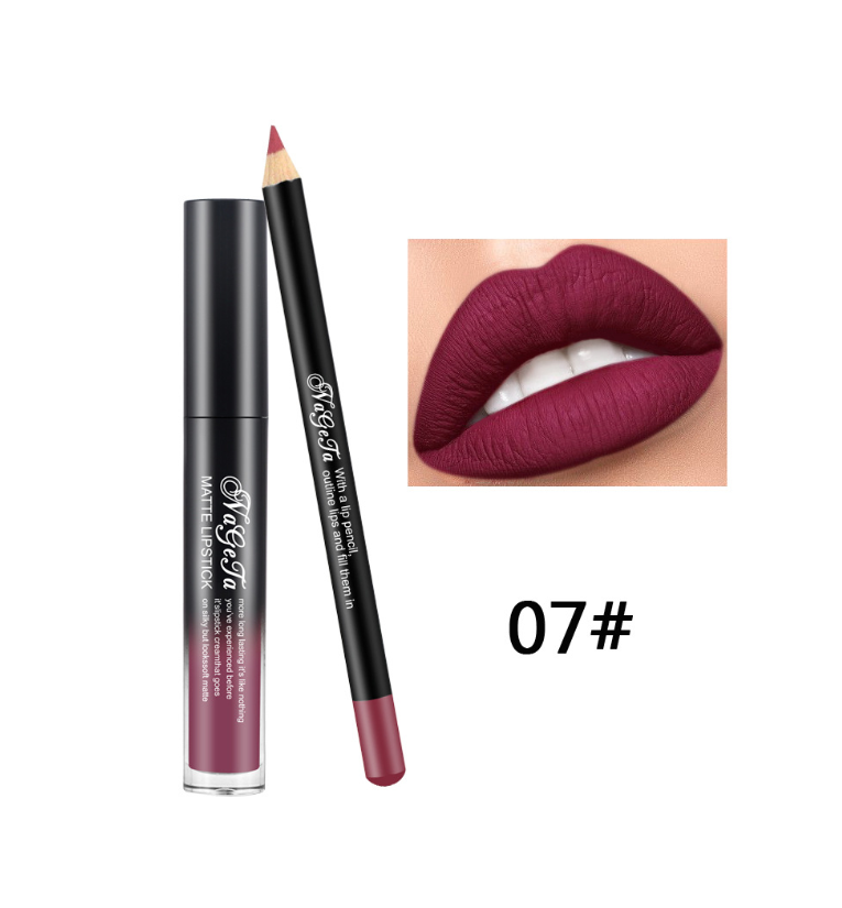 Waterproof Moisturizing Liquid Lipstick - 12 Colors, Long-Lasting Matte Lip Gloss & Lip Liner Set