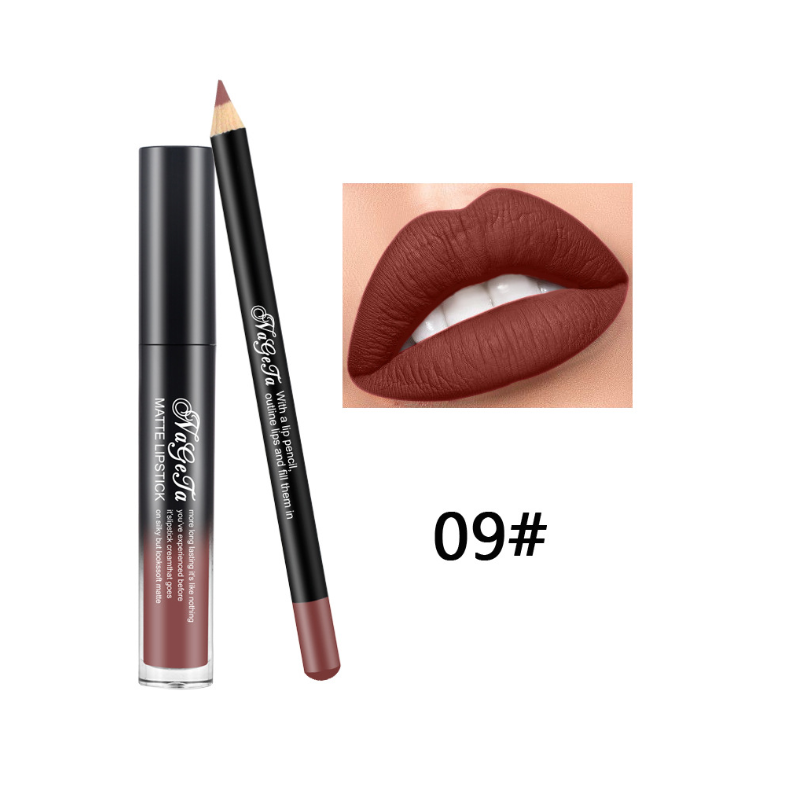 Waterproof Moisturizing Liquid Lipstick - 12 Colors, Long-Lasting Matte Lip Gloss & Lip Liner Set