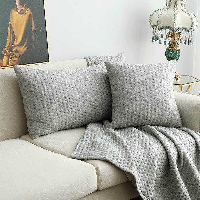 Solid Color Home Cushion Cover - Large Nordic Pillowcase for Sofa & Window
