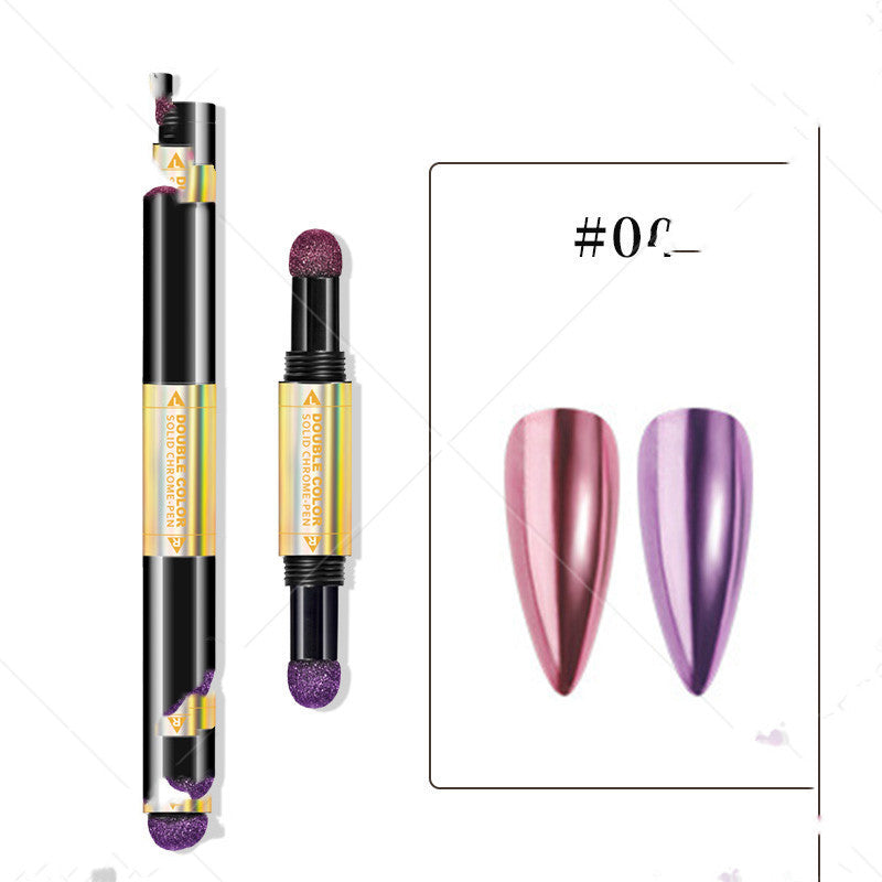 Mirror Powder Cushion Pen - Aurora Fairy Powder for Nail Art & Makeup