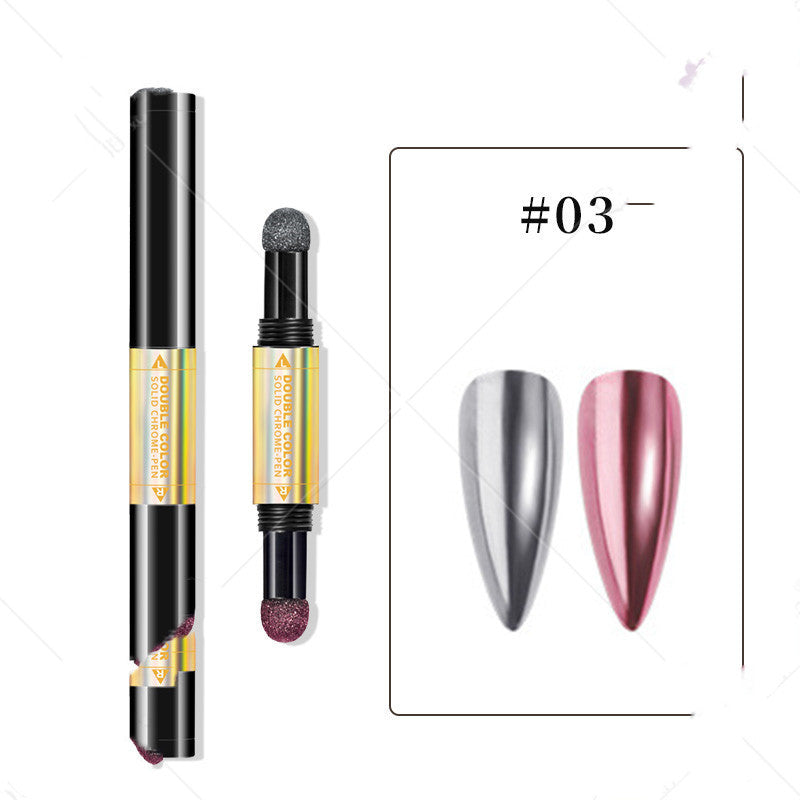 Mirror Powder Cushion Pen - Aurora Fairy Powder for Nail Art & Makeup