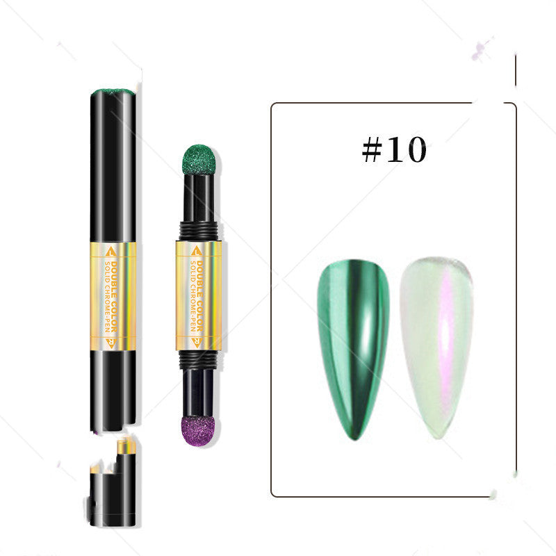 Mirror Powder Cushion Pen - Aurora Fairy Powder for Nail Art & Makeup