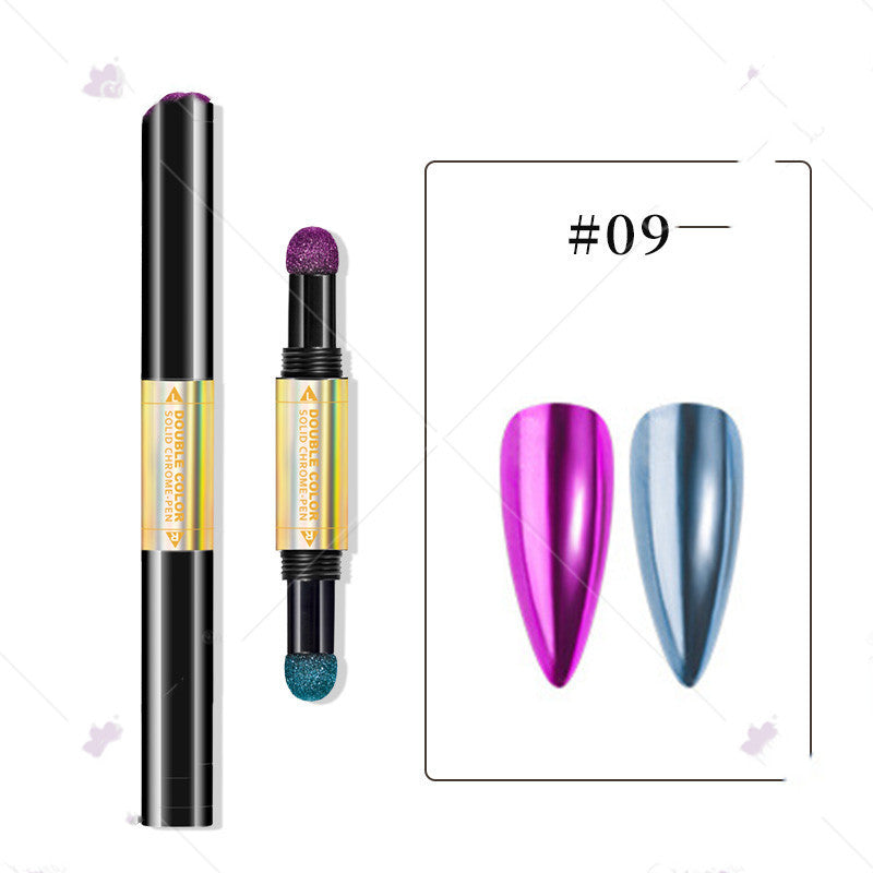 Mirror Powder Cushion Pen - Aurora Fairy Powder for Nail Art & Makeup