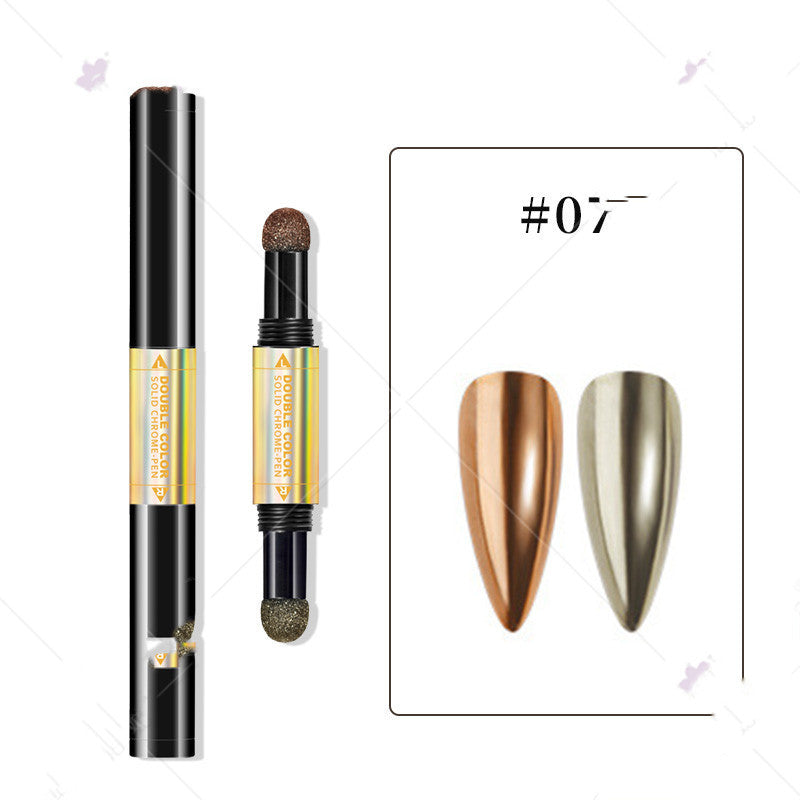 Mirror Powder Cushion Pen - Aurora Fairy Powder for Nail Art & Makeup