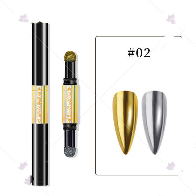 Mirror Powder Cushion Pen - Aurora Fairy Powder for Nail Art & Makeup
