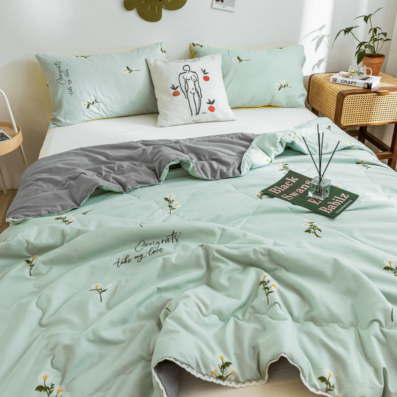 Summer Cotton Rainbow Flower Quilt Cover Set - Multiple Sizes & Styles