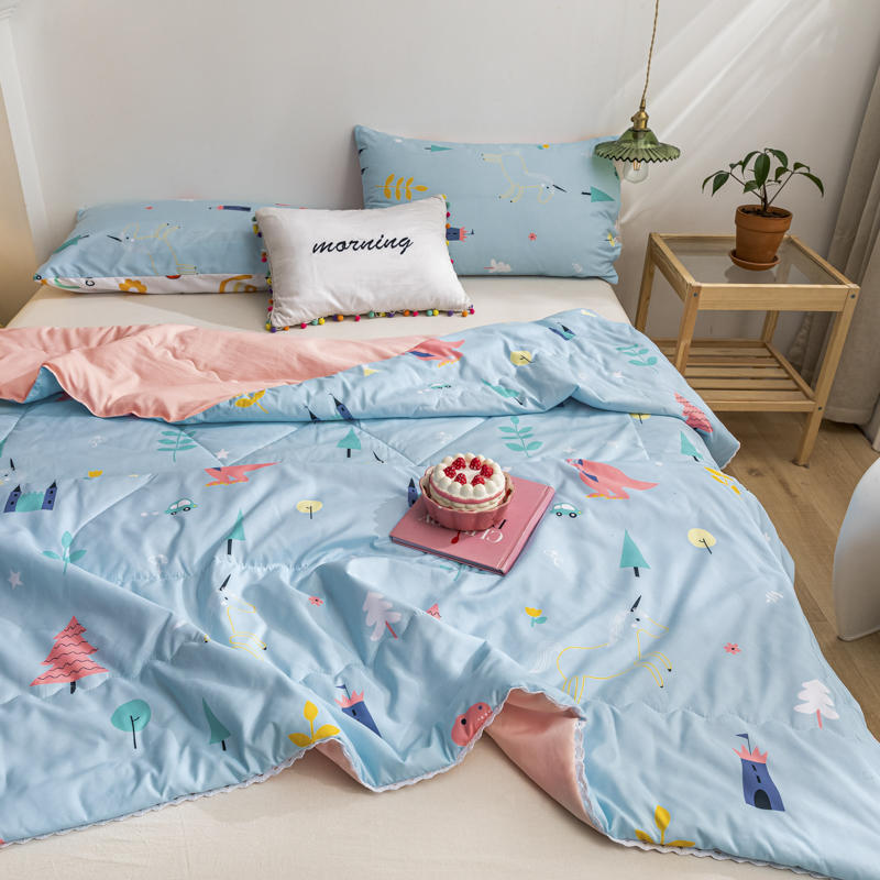 Summer Cotton Rainbow Flower Quilt Cover Set - Multiple Sizes & Styles