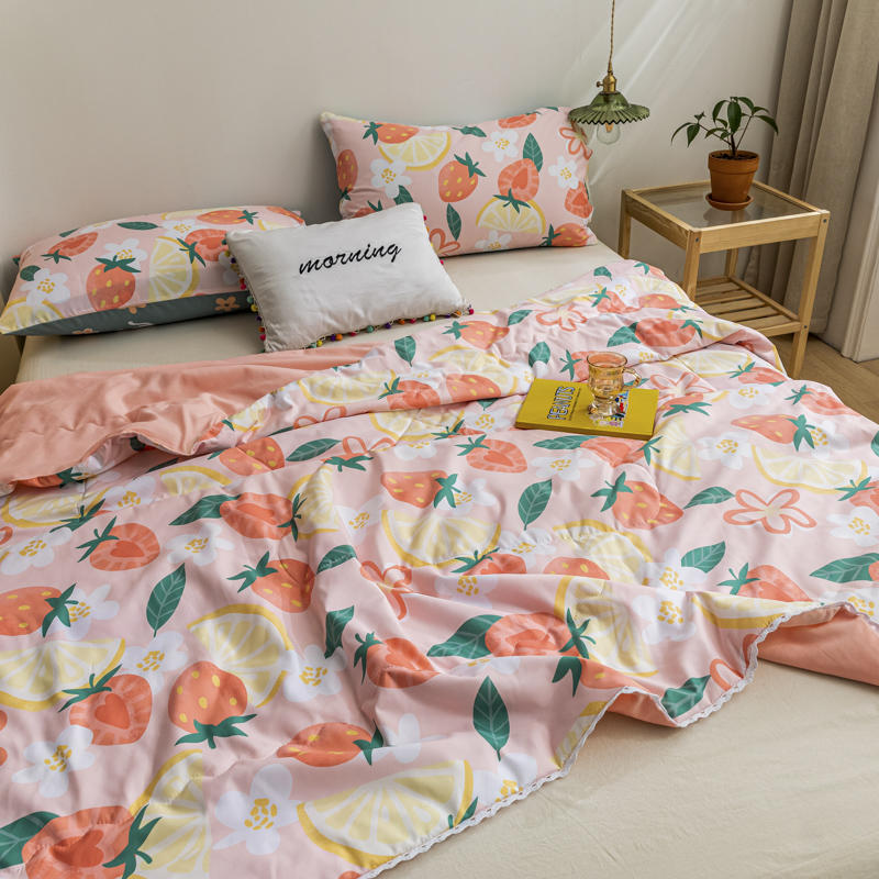 Summer Cotton Rainbow Flower Quilt Cover Set - Multiple Sizes & Styles