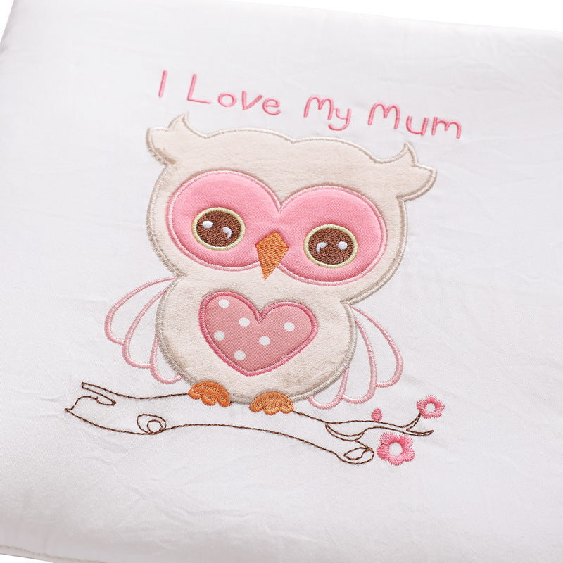Fairy Tale Baby Bedding Set - Pink Owl 30cm 6PCS Cotton Crib Bedding