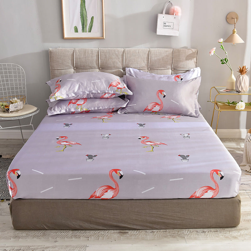 Ice Silk Bed Sheet Set for Single Bed - Summer Home Textile Kit