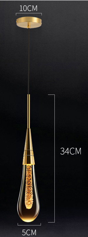 Customizable Modern Crystal Glass Pendant Lights with LED Options