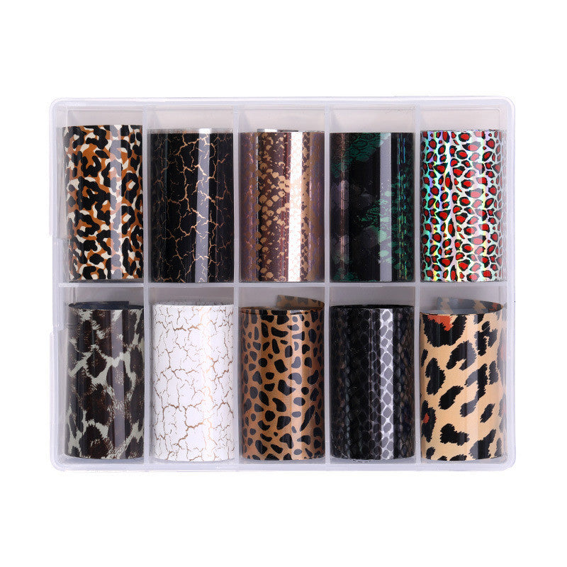 Manicure Nail Sticker Set with Snake and Star Designs - Multiple Colors