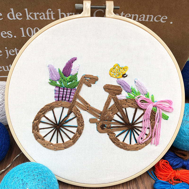 Embroidery Kit for Home & Garden - Creative Cotton Linen Material with Landscape Patterns
