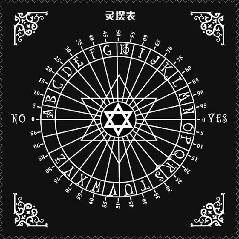 Tarot Tablecloth for Divination & Rituals - Black Magic Altar Cloth