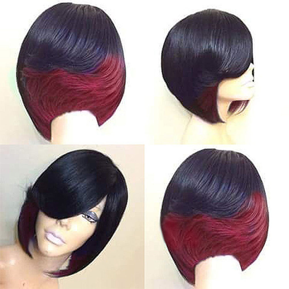 Short Straight Wig - High Temperature Silk Hair