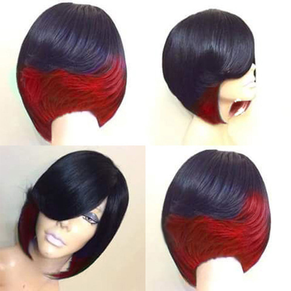 Short Straight Wig - High Temperature Silk Hair