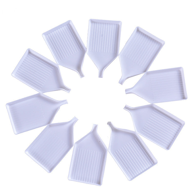 Diamond Painting Point Drill Plate Set with Cross Tool - White