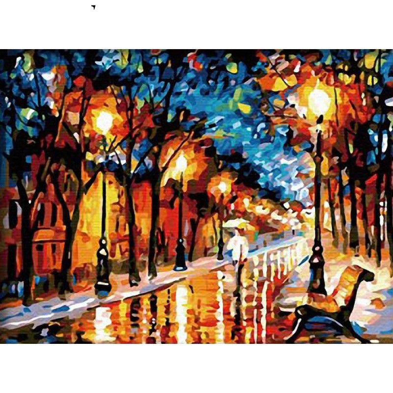Abstract Oil Painting for Living Room & Bedroom Decor 40x50cm - CJ