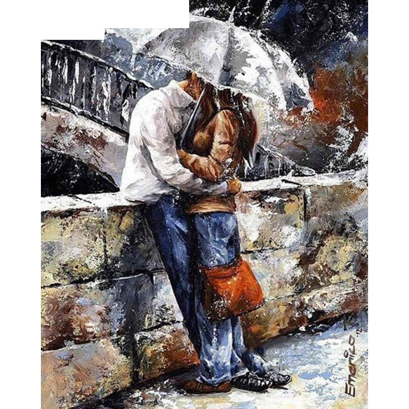 Abstract Oil Painting for Living Room & Bedroom Decor 40x50cm - CJ