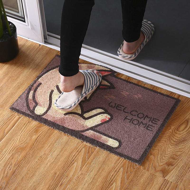 Cute Cartoon Door Mat Non-Slip Absorbent Carpet for Bedroom Bathroom Home