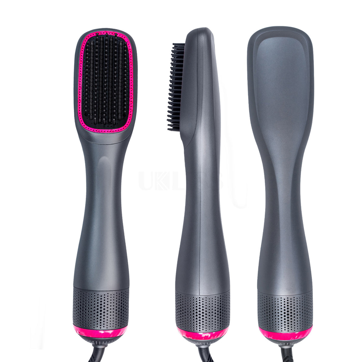 Three-in-One Hot Air Hair Comb Curling Iron & Straightener - Multiple Sizes