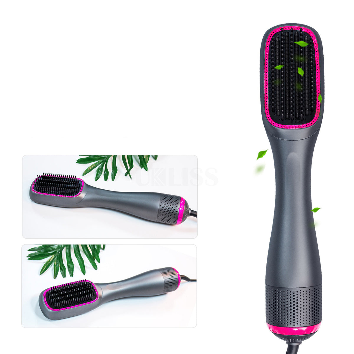 Three-in-One Hot Air Hair Comb Curling Iron & Straightener - Multiple Sizes