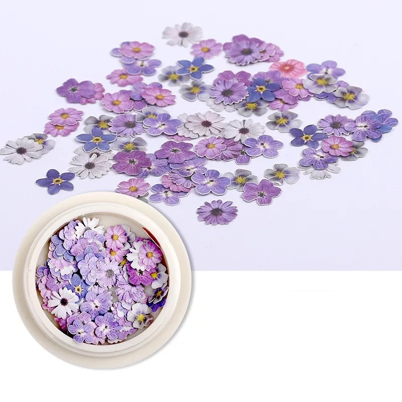 Nail Art Flower Decal Sheets 18 Color Flower Stickers for Manicure - 50 Pieces