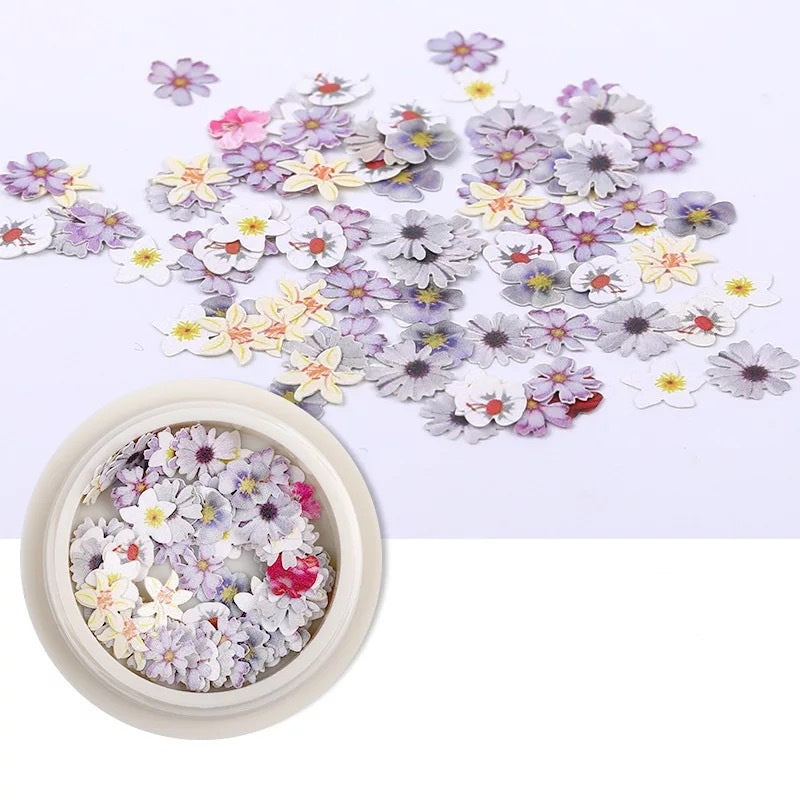 Nail Art Flower Decal Sheets 18 Color Flower Stickers for Manicure - 50 Pieces