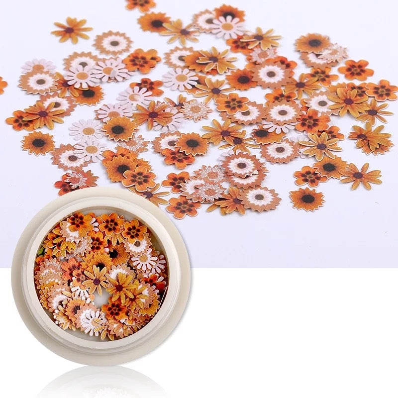 Nail Art Flower Decal Sheets 18 Color Flower Stickers for Manicure - 50 Pieces