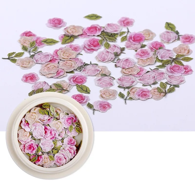Nail Art Flower Decal Sheets 18 Color Flower Stickers for Manicure - 50 Pieces