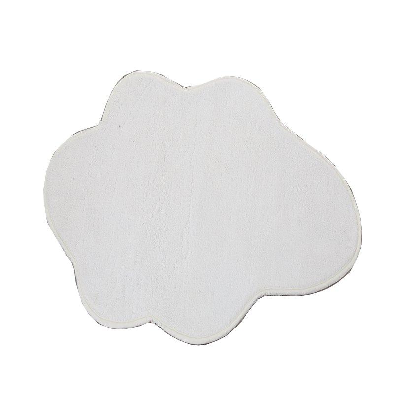 Cute White Cloud Floor Mat - Bedside Photo Carpet for Living Room & Bedroom