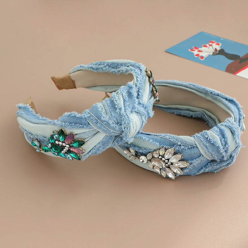 Brushed Denim Headband - Multiple Colors