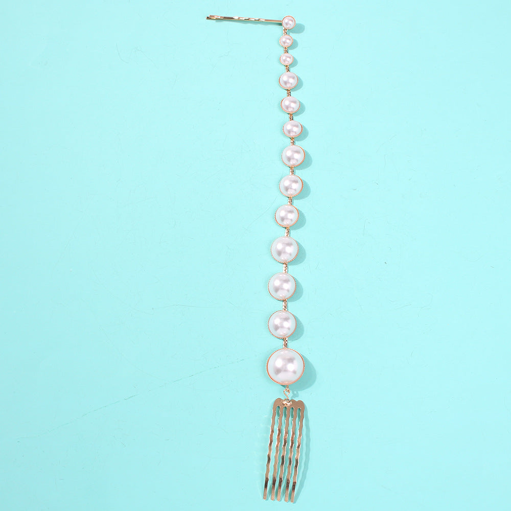Personalized Retro Pearl Hairpin - A Word Clip