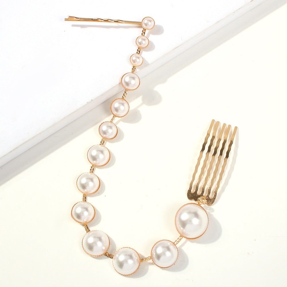 Personalized Retro Pearl Hairpin - A Word Clip