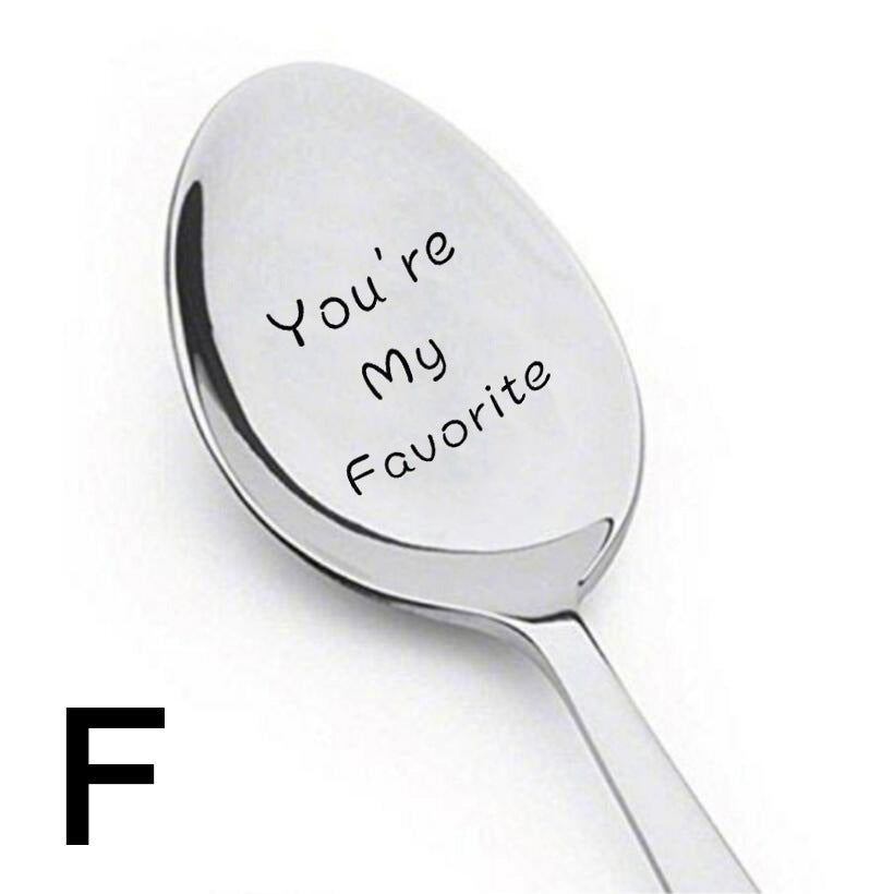 Stainless Steel Meal Spoon - Engraved Cross-Border Ice Spoon, Multiple Sizes