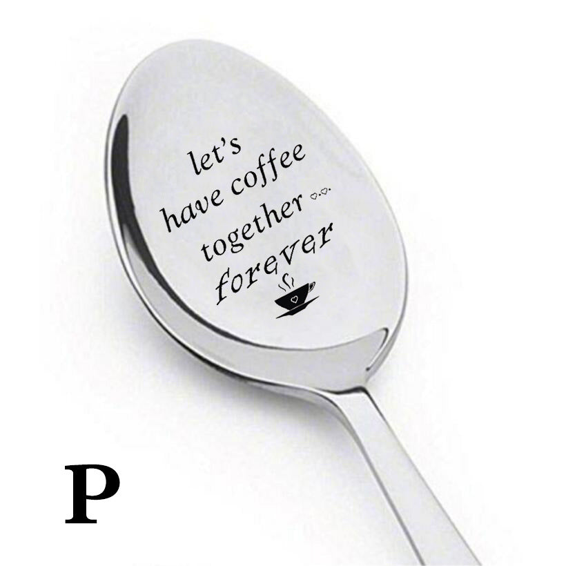 Stainless Steel Meal Spoon - Engraved Cross-Border Ice Spoon, Multiple Sizes
