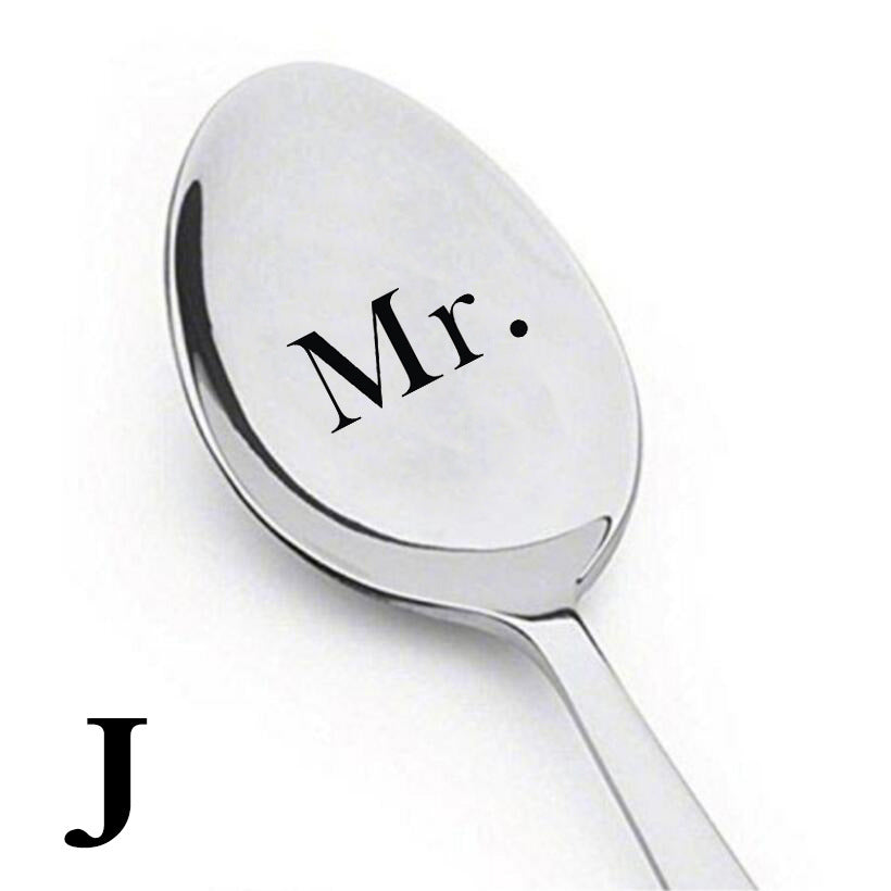 Stainless Steel Meal Spoon - Engraved Cross-Border Ice Spoon, Multiple Sizes