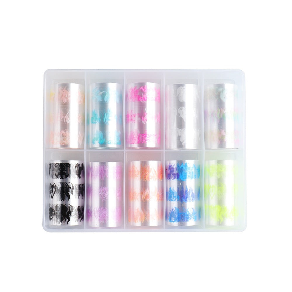 Nail Art Sticker Starry Paper B121 - Fluorescent Flame