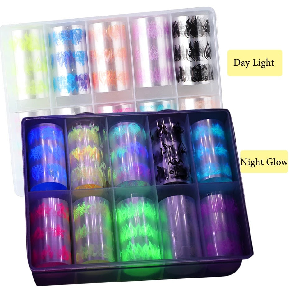 Nail Art Sticker Starry Paper B121 - Fluorescent Flame