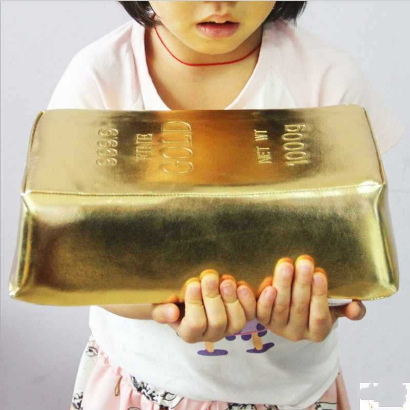 Rectangular Decorative Pillows with Gold and Silver Brick Design - Home & Garden