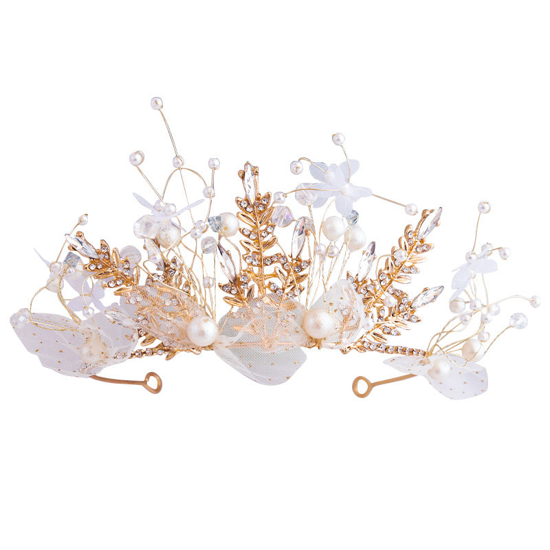 Children's Crown Headband with Ribbons - Golden