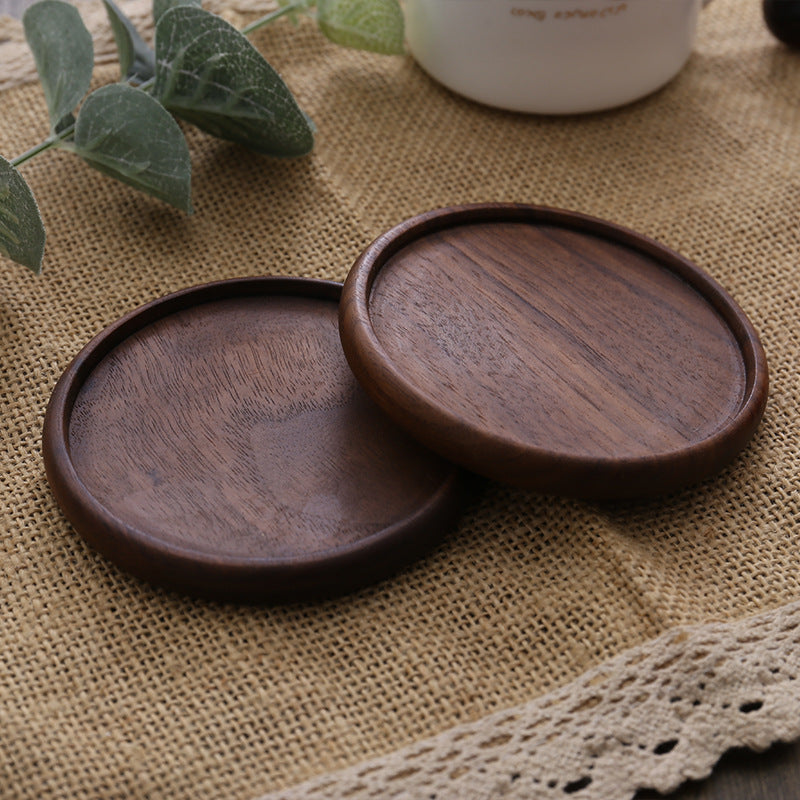 Wooden Tea Cup Holder Insulation Pad Beech Modern Kitchen Accessory