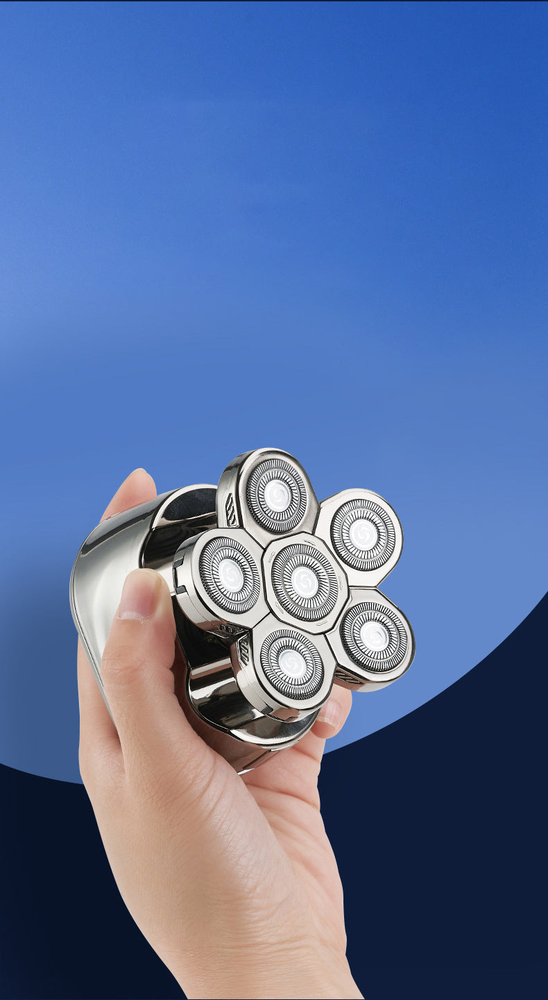 Multi-Function Electric Razor for Men with 6 Blades and Trimming Set