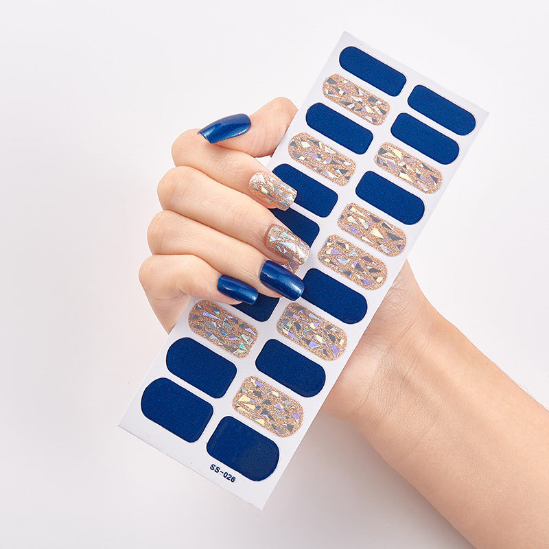 Colorful Christmas Alphabet Nail Stickers - Cross Border 3D Laser Manicure Decals
