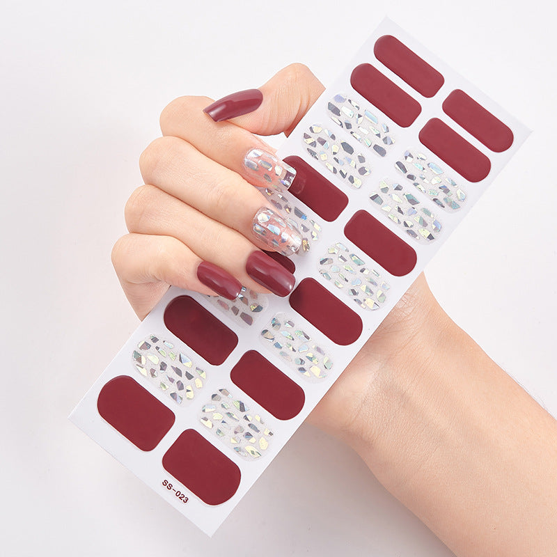 Colorful Christmas Alphabet Nail Stickers - Cross Border 3D Laser Manicure Decals