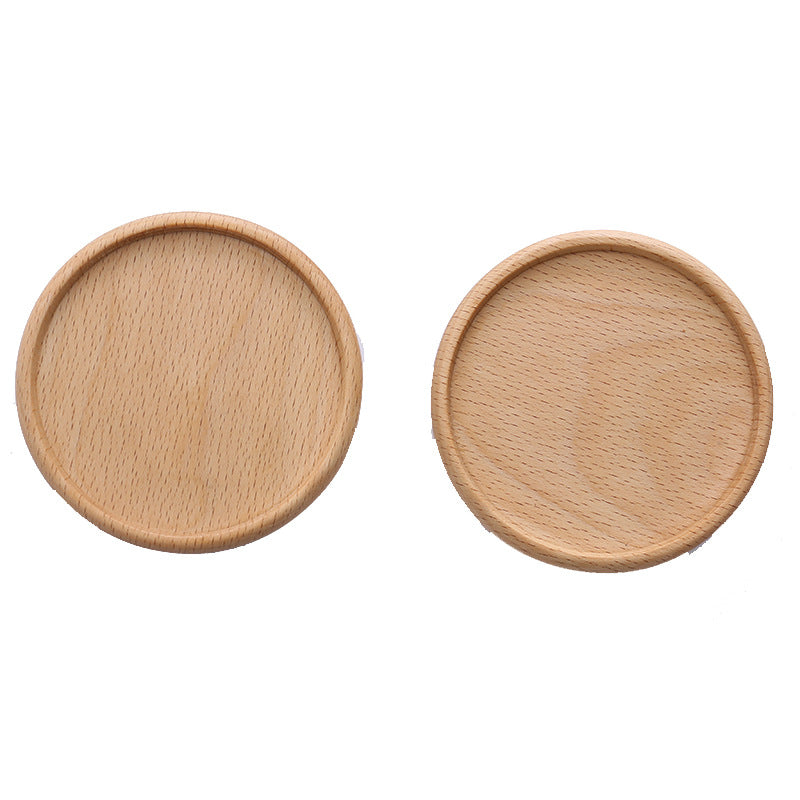 Wooden Tea Cup Holder Insulation Pad Beech Modern Kitchen Accessory