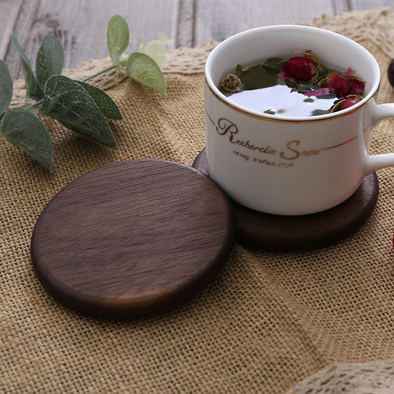 Wooden Tea Cup Holder Insulation Pad Beech Modern Kitchen Accessory