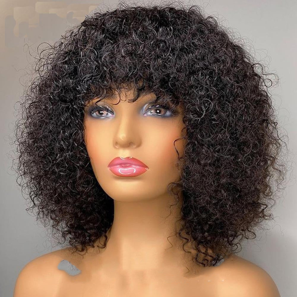 Women's Curly Hair Wig - Synthetic Short Curls