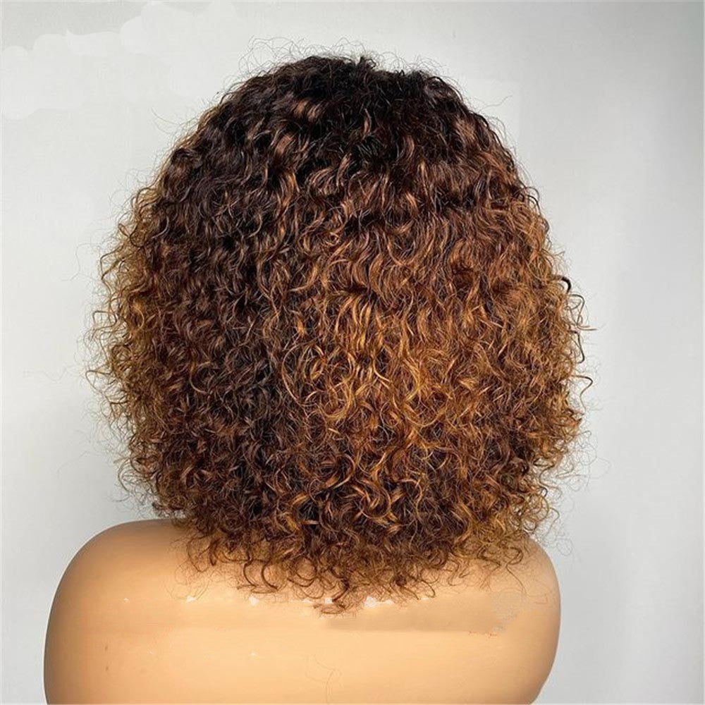 Women's Curly Hair Wig - Synthetic Short Curls