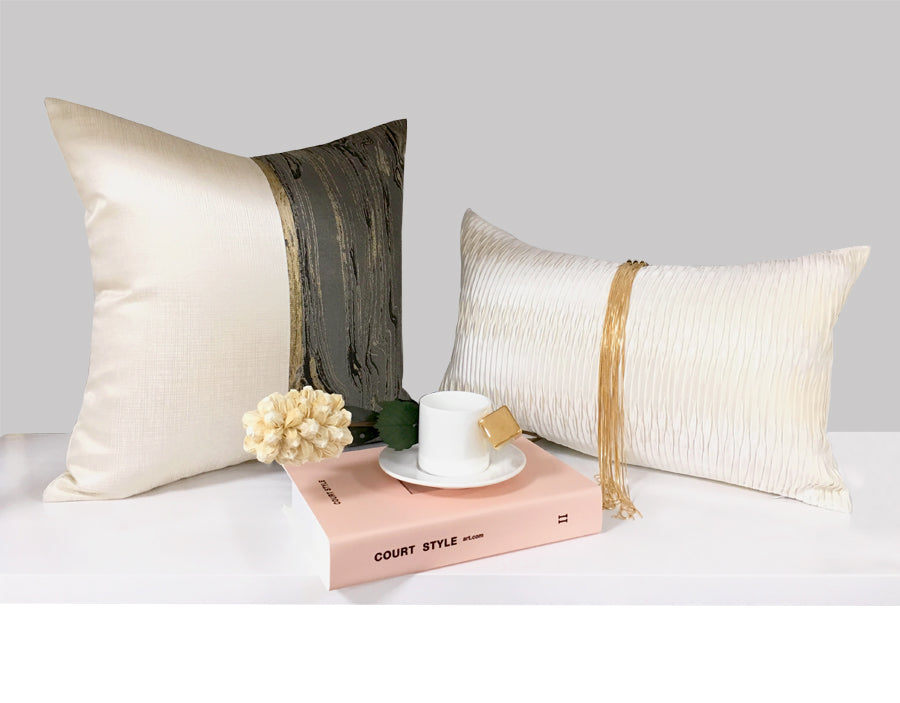 European Style Light Luxury Tassel Pillow Cover - Modern Sofa Cushion